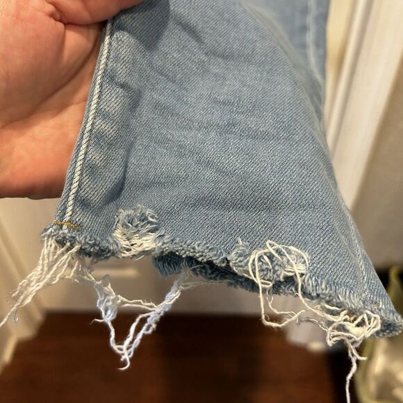 Kancan Kodie High Rise Stretch Denim Raw Cuffed Hem Ankle Distressed Jeans 3XL - Picture 5 of 9